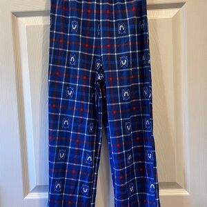 Blue Plaid Kids Pajama Bottoms